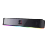 Soundbar Redragon GS560 màu đen với dải đèn RGB, minh họa thiết kế nhỏ gọn