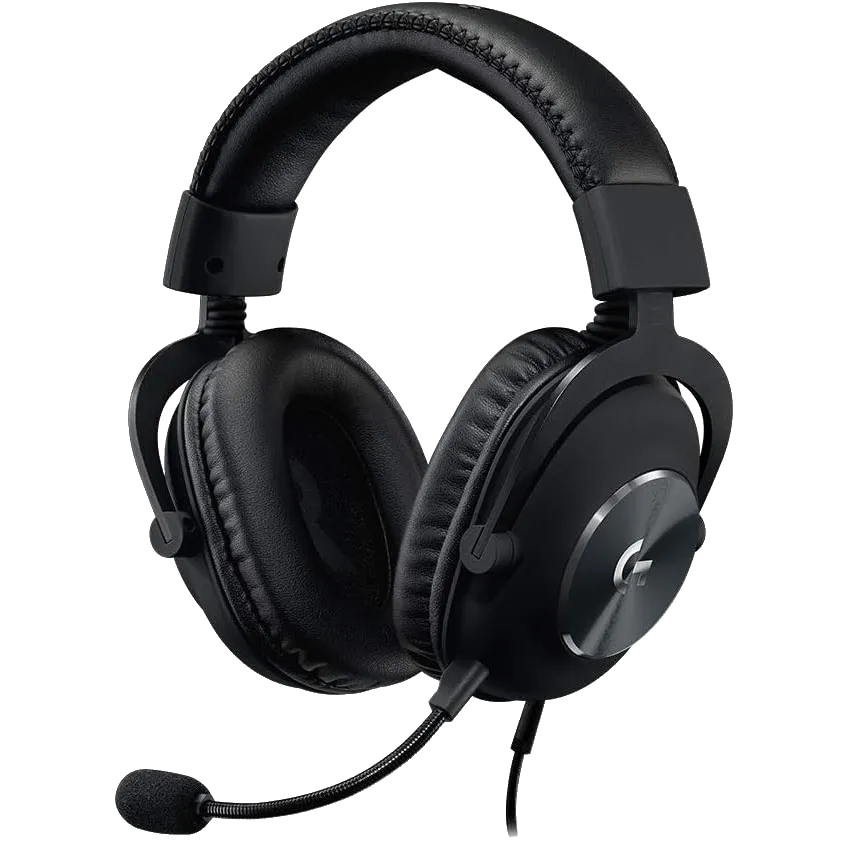 Tai nghe gaming Logitech G Pro X màu đen với thiết kế chuyên nghiệp.