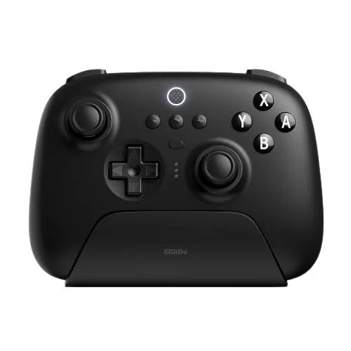 Tay cầm không dây 8BitDo Ultimate Wireless 2.4G màu trắng với dock sạc tiện lợi