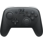 Tay cầm Nintendo Switch 2 Pro Controller với bề mặt đen mờ và thiết kế công thái học