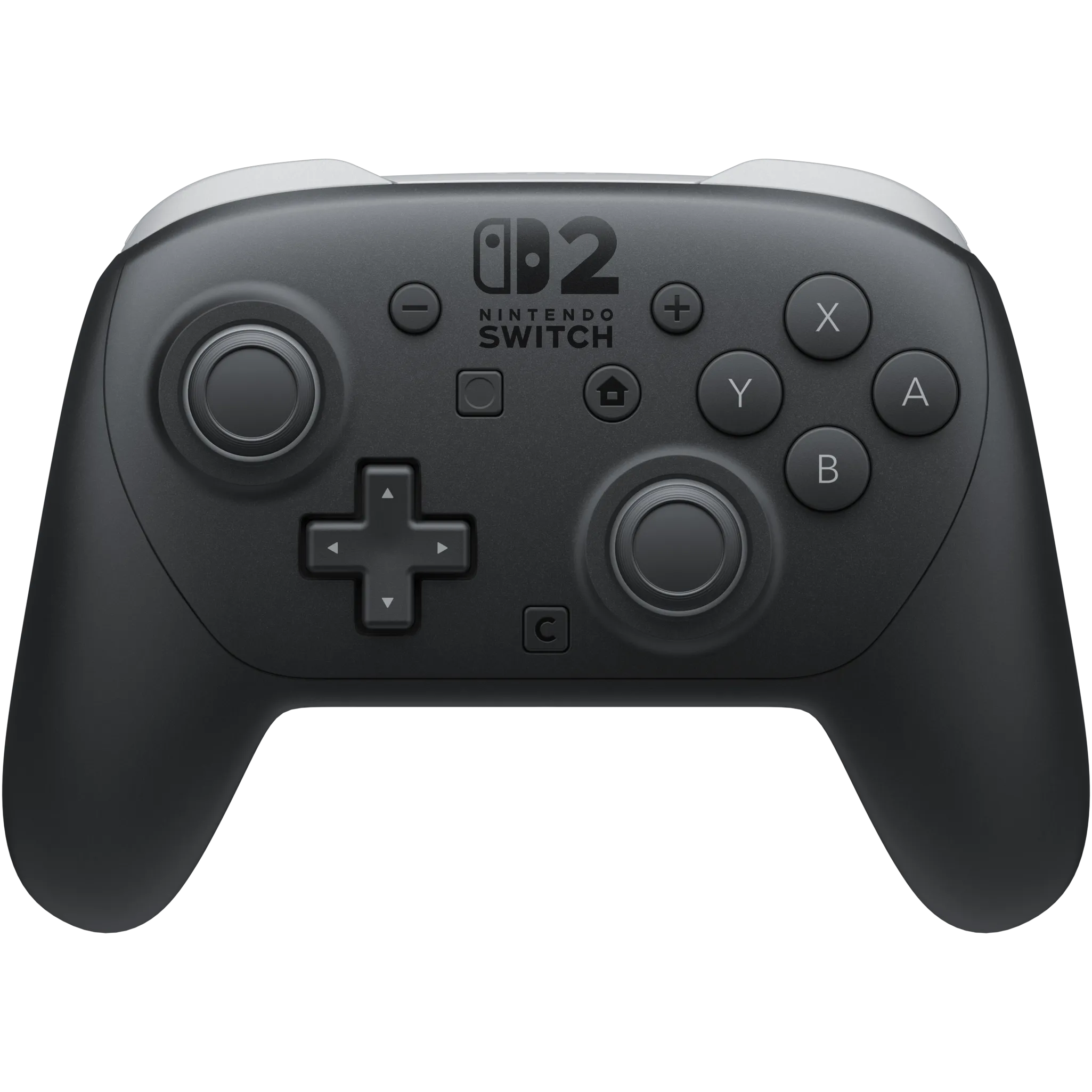 Tay cầm Nintendo Switch 2 Pro Controller với bề mặt đen mờ và thiết kế công thái học