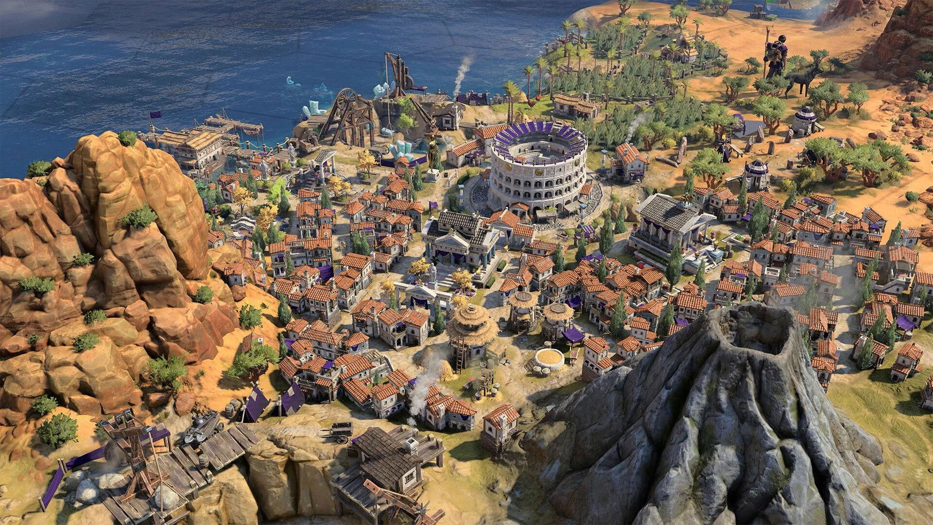 Thành phố cổ đại phát triển trong game chiến thuật Sid Meier's Civilization VII