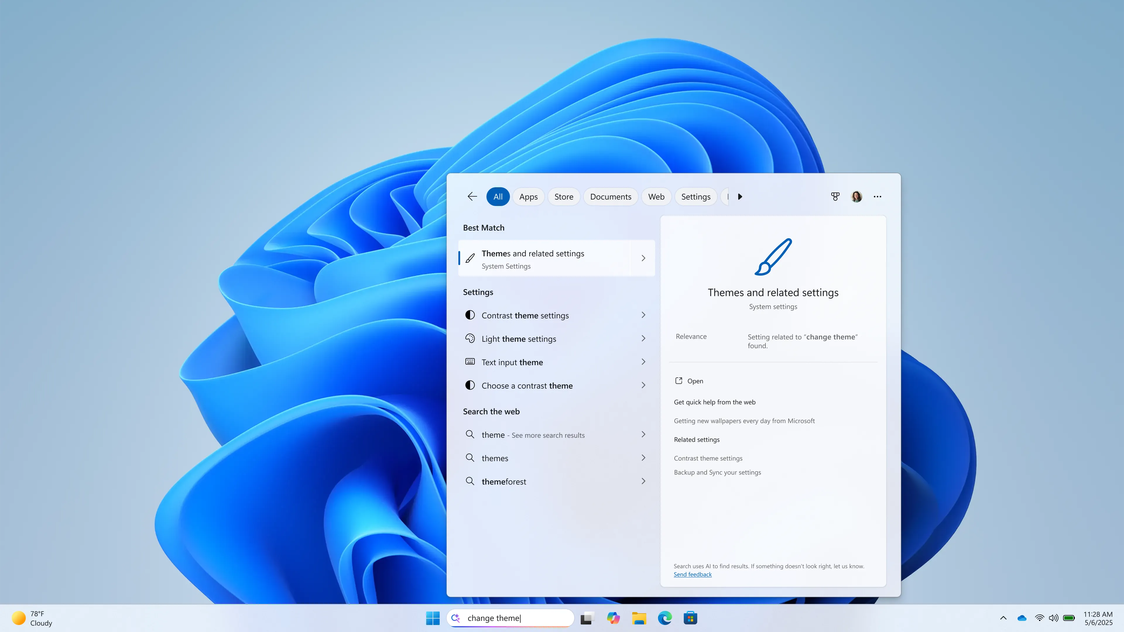 Thanh tìm kiếm Windows được tăng cường AI hiển thị kết quả tìm kiếm ngữ nghĩa cho cài đặt hệ thống