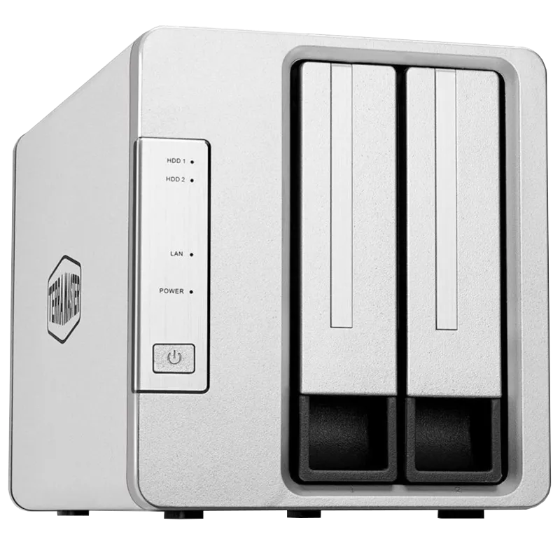 Thiết bị lưu trữ mạng NAS TerraMaster F2-423 nhìn từ mặt trước