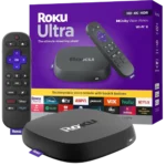 Thiết bị streaming Roku Ultra 2024 và điều khiển từ xa