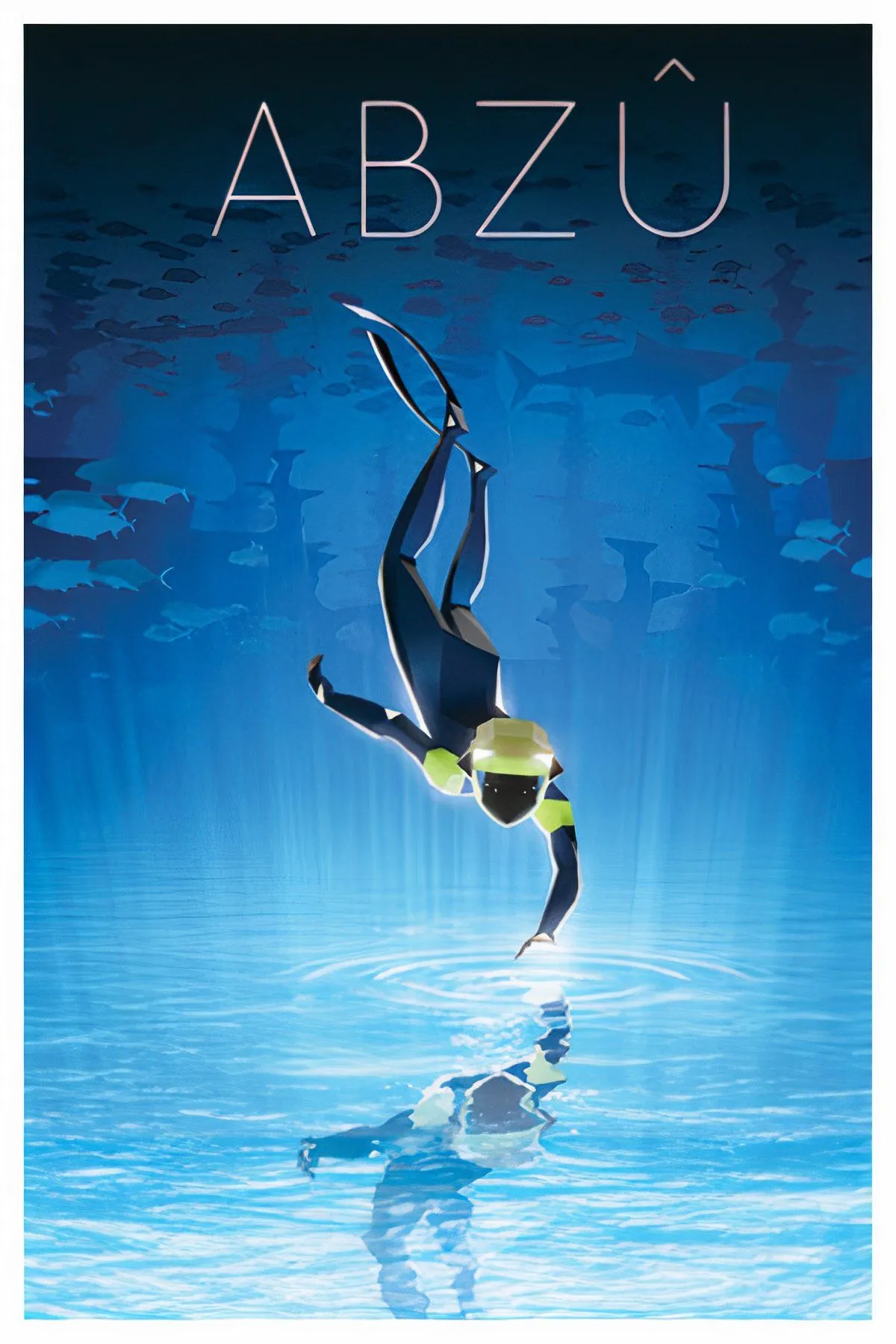 Tổng hợp các cảnh chơi game ABZU, thể hiện thế giới dưới nước đầy màu sắc và sinh vật biển đa dạng