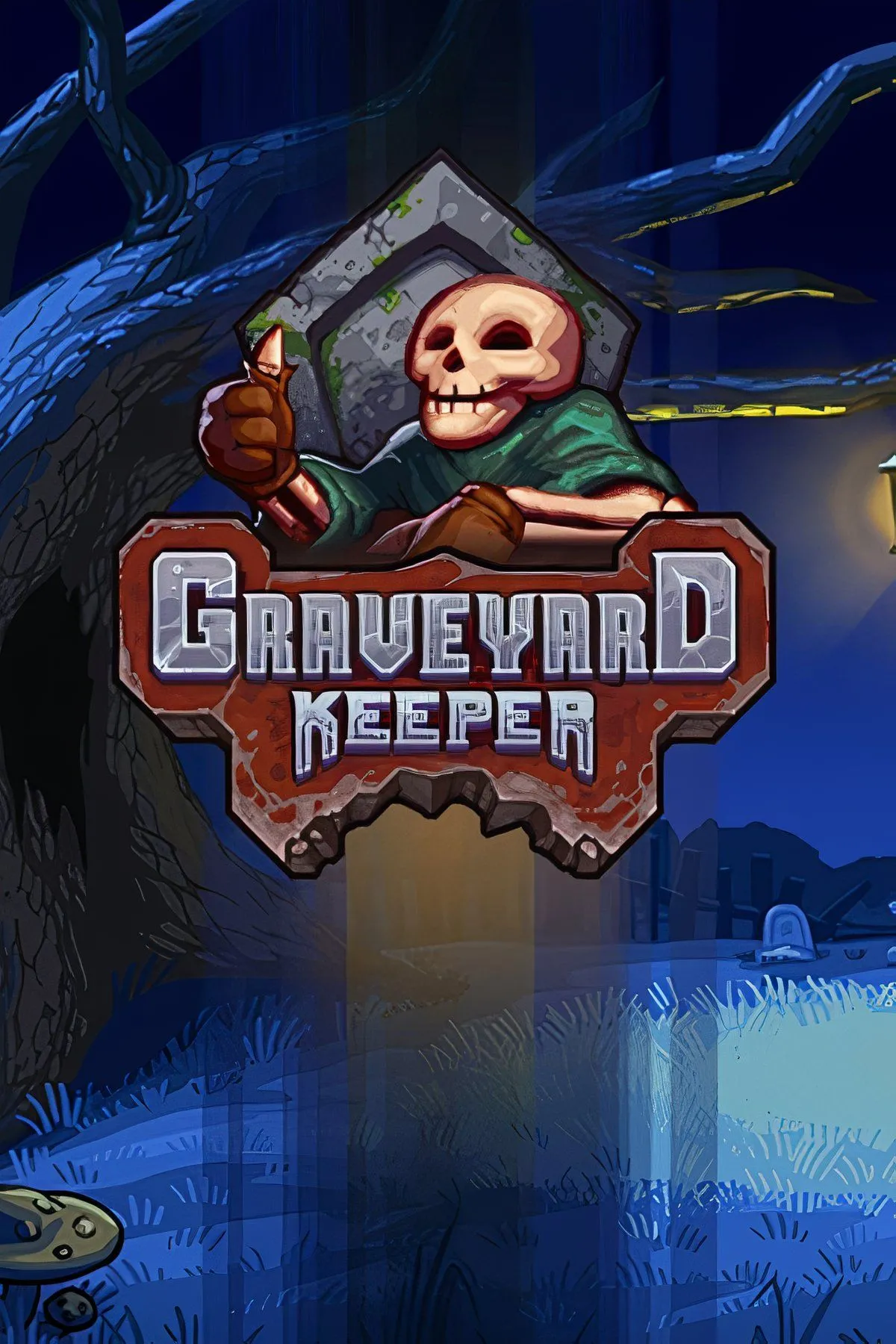 Tổng hợp các cảnh chơi game Graveyard Keeper, thể hiện lối chơi quản lý nghĩa trang thời Trung cổ với đồ họa pixel art