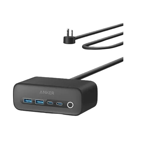 Trạm sạc Anker 525 với thiết kế hiện đại và cáp nguồn