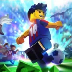 Tranh minh họa tựa game bóng đá LEGO 2K Goooal chưa công bố, mang phong cách gạch ghép độc đáo.
