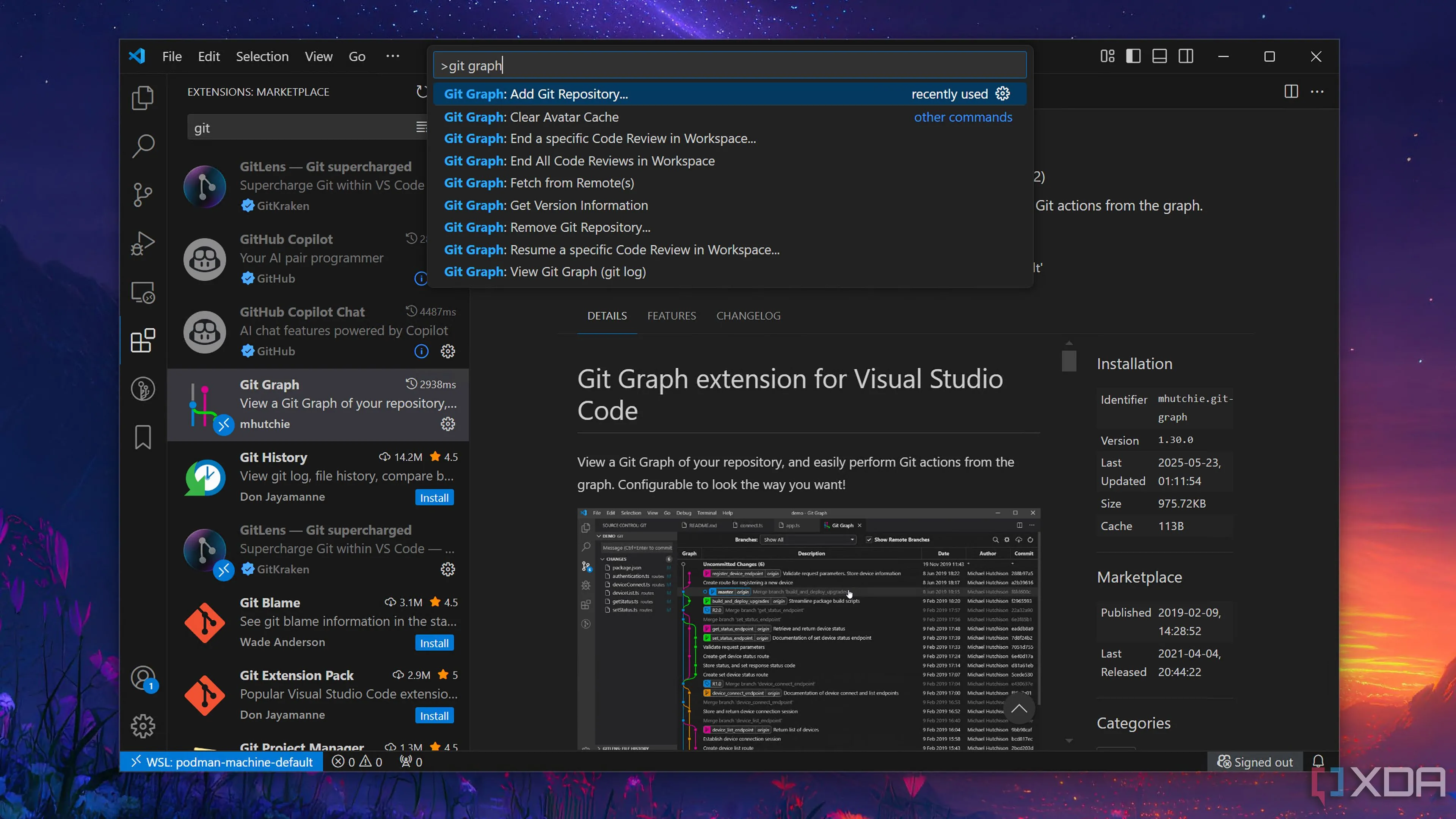 Trực quan hóa lịch sử commit Git với tiện ích Git Graph trong VS Code