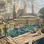 Trung tâm Grand Hub rộng lớn trong game Monster Hunter Wilds
