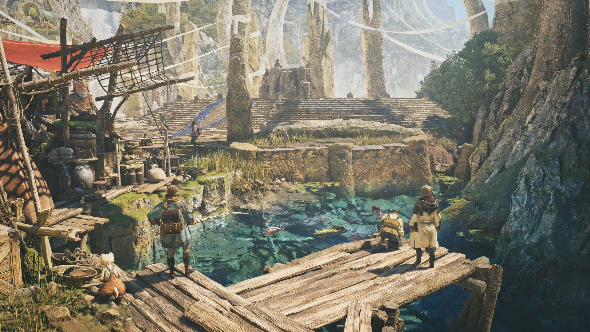 Trung tâm Grand Hub rộng lớn trong game Monster Hunter Wilds