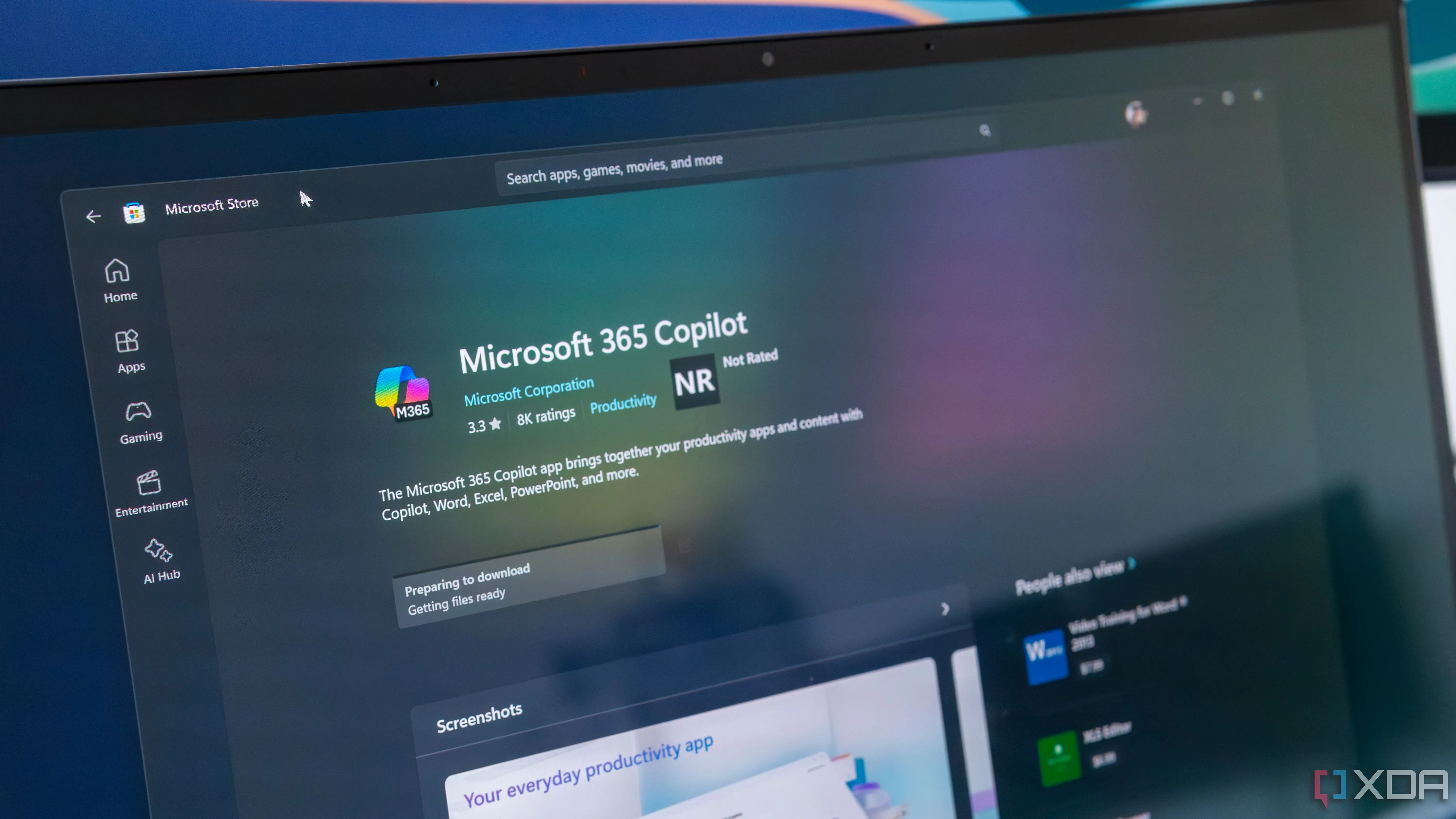 Ứng dụng Microsoft 365 Copilot trên Microsoft Store, minh họa trải nghiệm người dùng cải tiến